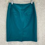 Worthington Green skirt back zipper faux pockets lined size 6 holiday party work party Photo 10
