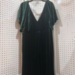 Emerald Green Velvet Flutter Sleeve V Neck Maxi Gown Evening Formal Reverly Size undefined Photo 2