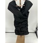 Teri Jon for Rickie Freeman Black Crinkle Taffeta Dress Size 6 Vintage Photo 3