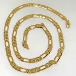 Gold tone metal chain necklace length 22” width 6mm , new condition Photo 0
