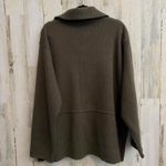 Tally Ho Women's Size 3X Plus Size Army Green Zip Sweater Jacket Heavy Warm Photo 2