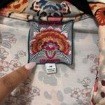 Johnny Was Pink Floral Jungle Paisley Polo Swing Tee Size Medium Photo 3