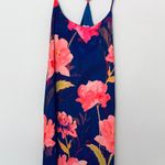Everly Blue & Pink Spaghetti Strap Floral Dress Photo 1