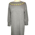 Matilda Jane  Just Imagine Comfort Embroidered Gray Dress Pockets Size Medium NWT Photo 1