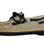 Sebago Womens 6.5 Portland Glitter Boat Shoe NEW Gold Photo 4