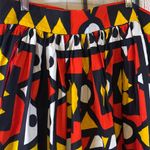 Vintage Skirt with Colorful Geometric Shapes Pattern Black Size L Photo 1