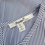 Papaya Blue & White Striped Cold Shoulder Ruffle Top (S) Photo 4