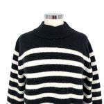 J.Crew  Striped Supersoft Sweater Textured Black White Size XS Photo 1