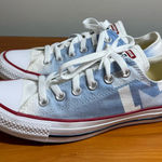 Converse NWOT  Chuck Taylor All Star Low Top Canvas Sneaker Blue White Graffiti 8 Photo 0