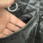 XOXO Vintage Black Quilted Coat With Fur Lined Hood Photo 5