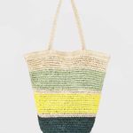 Universal Threads Universal Thread Paper Straw Beach Double Strap Shoulder Bag Multicolor Photo 1