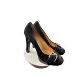 Michael Kors  Women's Black Suede Buckle Heel Pumps sz 7.5 Photo 7
