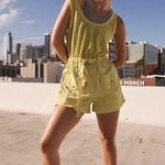 Free People NWOT Pacific Coast Hike Onsie Romper Lime Green Size Xsmall Photo 1
