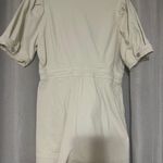 Cream Stretch Denim Romper Size M Photo 1