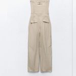 ZARA NWOT STRAPLESS NYLON CARGO JUMPSUIT BLOGGERS FAV Photo 7