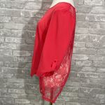 Studio Y  Lace Crossover Black Blouse Photo 1