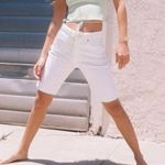 ZARA NWT  DENIM HIGH WAISTED SHORTS WHITE BLOGGERS FAV Photo 2