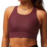 Fabletics  No Bounce High Impact Sports Bra in Merlot, Size M​​​ Photo 0