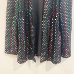Vintage Rainbow Blazer Women Black Jacket Sequins Party Holiday Retro Lg 80s Art Photo 2