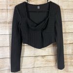 SheIn ribbed knit twist front sweetheart neck soft top women Size Medium Photo 3