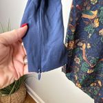 Club Monaco Silk Long Sleeve Bird & Floral Print Mini Dress Size 0 Wearable Art Photo 3