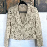 CAbi  Ivory Lace Blazer Jacket #249 Size 6 Photo 0