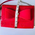 Betsey Johnson  Vibrant Red Heart Crossbody Clutch with Bow Photo 5