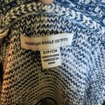 American Eagle blue and white southwest S drape front cardigan Blue Photo 2