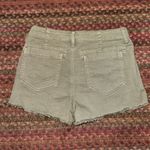 American Eagle ARMY GREEN BUTTON FLY CARGO CUT OFF SHORTS Photo 3