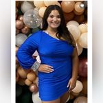 Homrain royal blue ruched homecoming dress Size 2 Photo 2