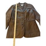 Preston & York  Women’s Lambskin Leather Jacket Brown Size L Photo 5