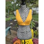 Everlane The Triangle Bikini Top Removable Pads Tie-Back Stretch Yellow Sz S Photo 2