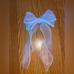 Pink pearled large bow hair clip White Photo 1