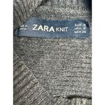ZARA  Women's Black Knit Mock Neck Long Sleeve Crop Sweatshirt Sweater Top Size S Photo 2