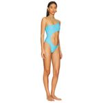 superdown  Valerie One Piece in Aqua Blue Large New Womens Cutout Swimsuit Photo 7
