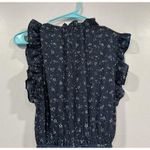 Kate Spade  Out West Wild Roses Floral Faux Wrap Navy Dress Size 0 Photo 5