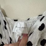 Line and Dot  White/Black Dot Sunday Polka Dot Midi Dress Photo 3