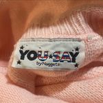 Vintage Pink Cropped High Neck Sweater Snowflake Design Size M Photo 4