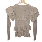Ulla Johnson Mabel alpaca silk blend ruffled pullover sweater in natural size XS Photo 2