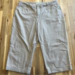 st. john's bay St. John’s Bay Stretch Capris Tan Pinstripe Size 14 Photo 0