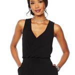 G By Giuliana Black Knit Jumpsuit Sleeveless Dressy Party S Size L. Photo 2