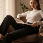 Moda International Vintage Black Corduroy Wide Leg Baggy Adj. Cinch Ankle Pants Size 10 Photo 0