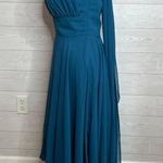Unbranded teal halter high low bridesmaid/formal dress Size 5 Blue Photo 2