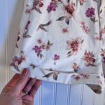 American Eagle  White Floral Denim Mom Shorts Women’s Size 4 100% Cotton Photo 5