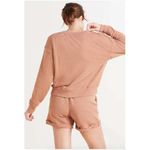 Michael Stars  V-Neck‎ Pullover Sweatshirt Womens Size XL Brown Relaxed Fit Comfy Photo 9