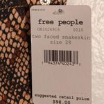 Free People NWT  Snakeskin Jeans Size 28 Photo 7