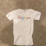 American Apparel  White Tee with Vibrant California Graphic Photo 0
