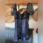 DARK GARDENS BABYDOLL DRESS, DELIA*S DOLLS KILL, gothic babydoll black, small Blue Photo 2