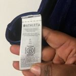 Athleta Elation Blue V-Neck Velvet Crop Top A-C cup Sz XL NWT Photo 5