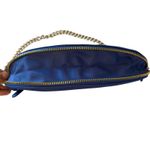 Chico's  Royal Blue Half Moon Bag‎ Gold Chain Strap Trendy Shoulder Bag Purse Photo 9